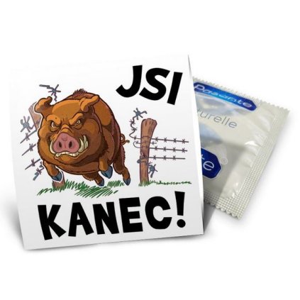 Vtipný kondom Jsi kanec