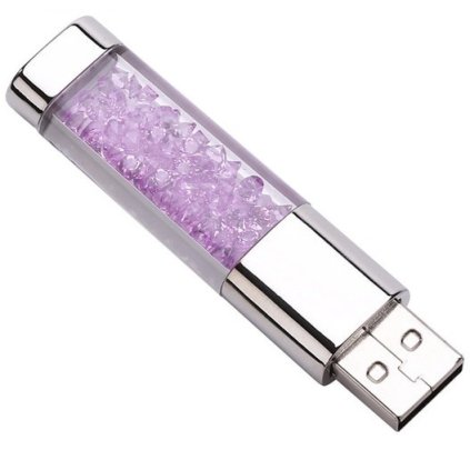 USB flash disk crystal fialová 64GB