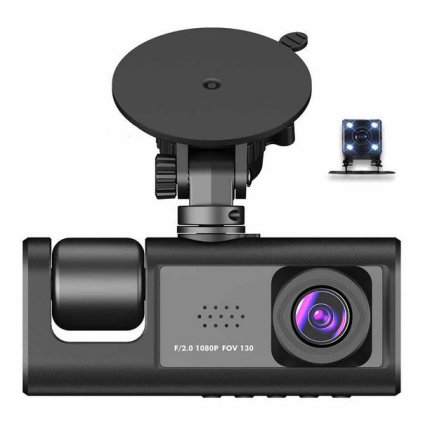 LCD Kamera do auta s dvojitým objektivem