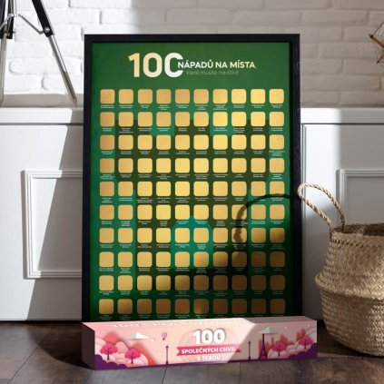 Stírací plakát na místa 100 nápadů