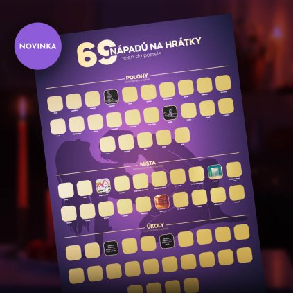 Stírací plakát 69 nápadů na hrátky