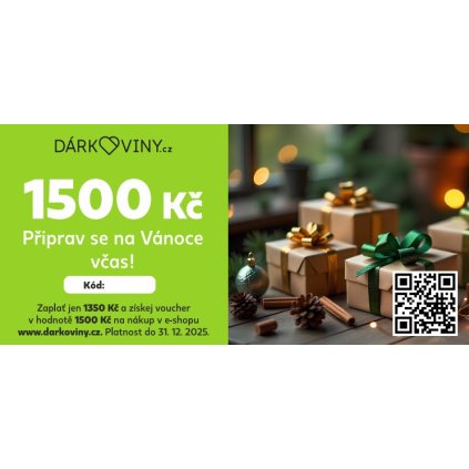 Voucher 1500Kč Připrav se na Vánoce včas