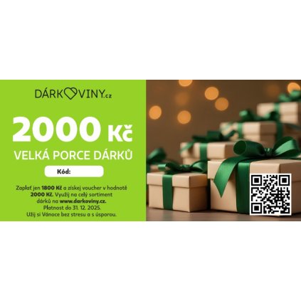 Voucher 2000Kč Velká porce dárků