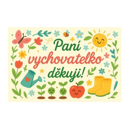 Průkaz Paní vychovatelko děkuji!
