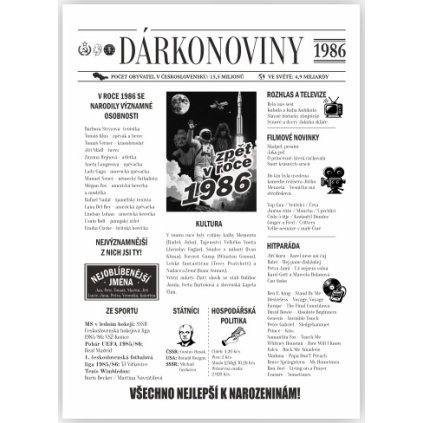 Dárkonoviny z roku 1986 originální retro přání