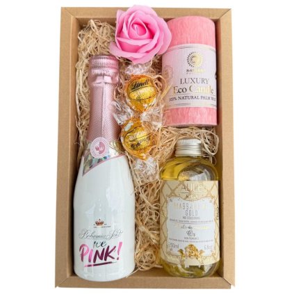 Dárkáč Pink Harmony se zlatou masáží a Bohemia Sekt Ice