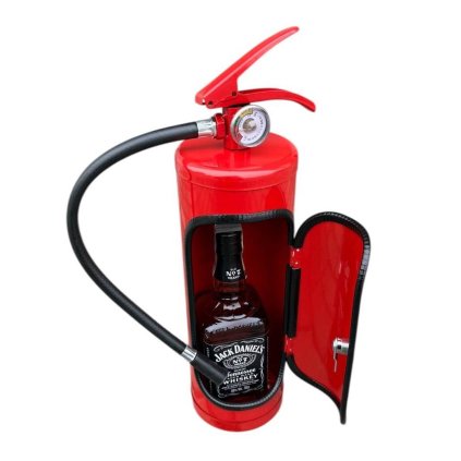 Minibar v hasicím přístroji- Jack Daniel's edice