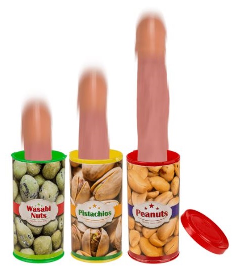 Vystřelovací penis v plechovce