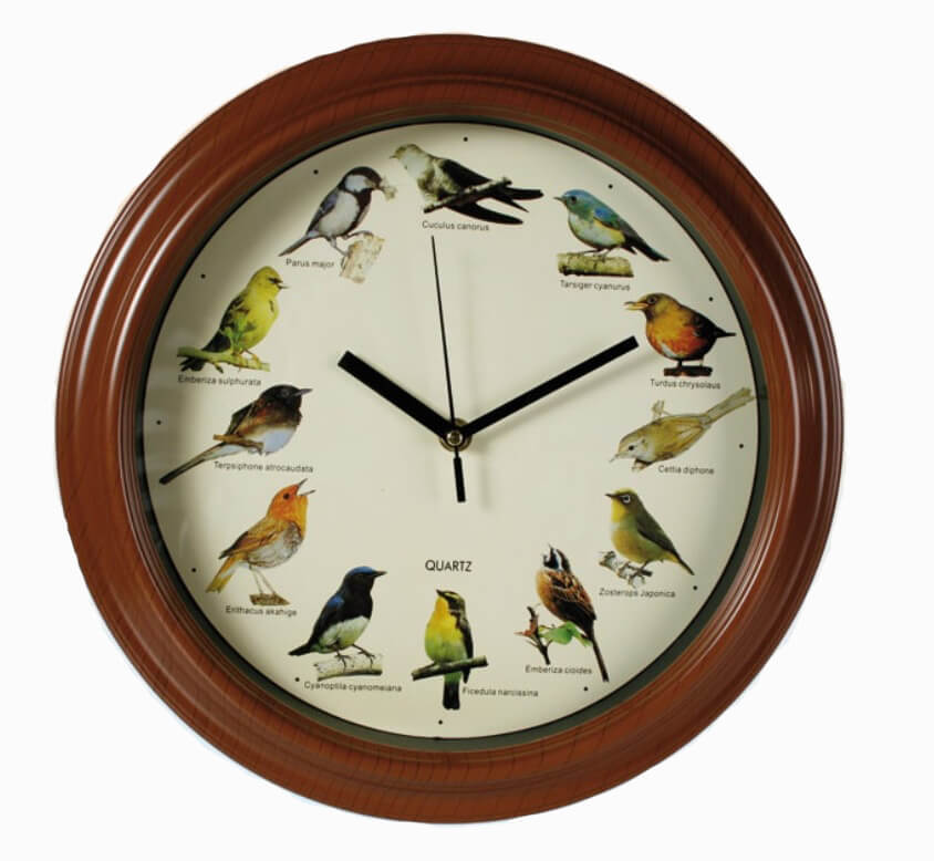 Hodiny se zvuky ptáků