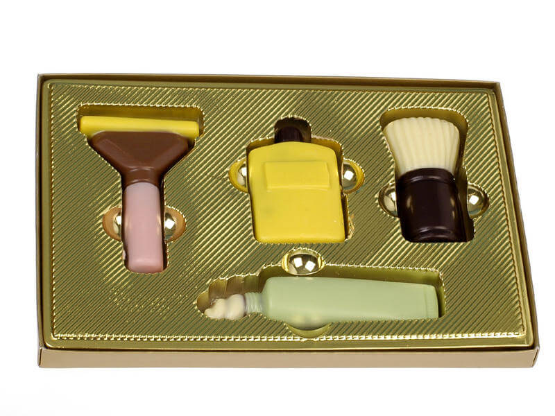 Souprava na holení z čokolády