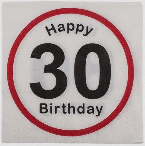 Narozeninové ubrousky 30