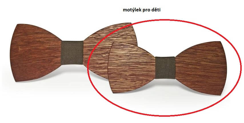 Dětský dřevěný motýlek Valentine