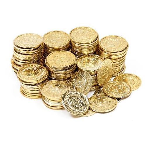 Zlaté mince žetony