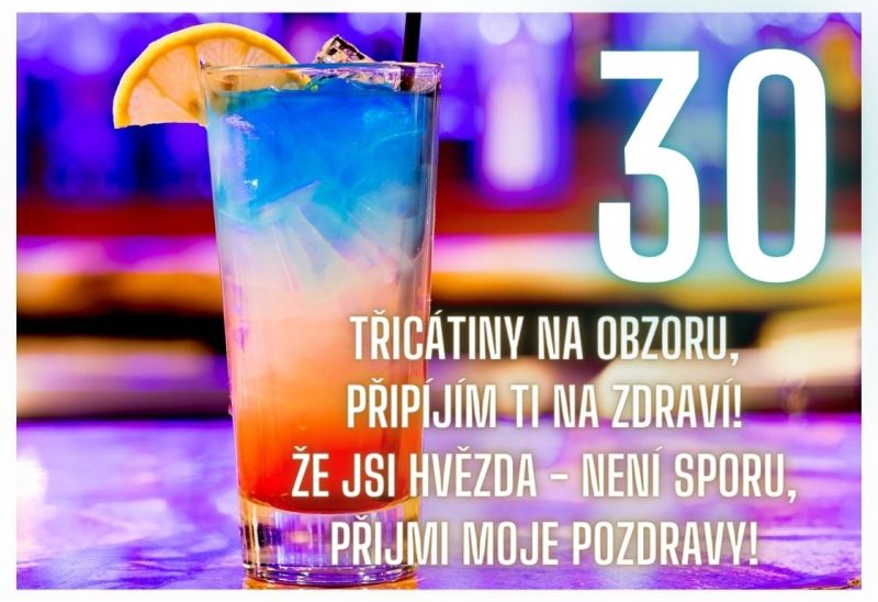 Kartička k narozeninám 30