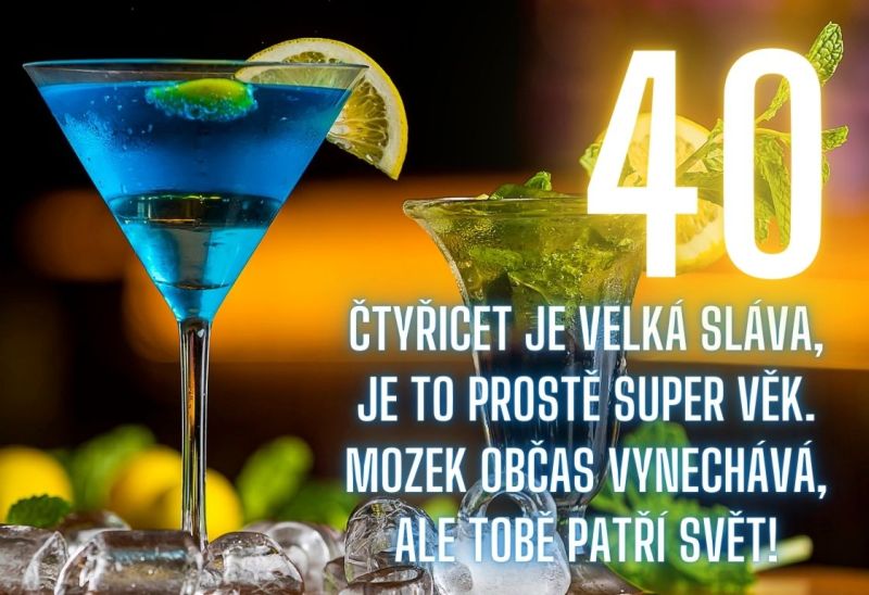Kartička k narozeninám 40