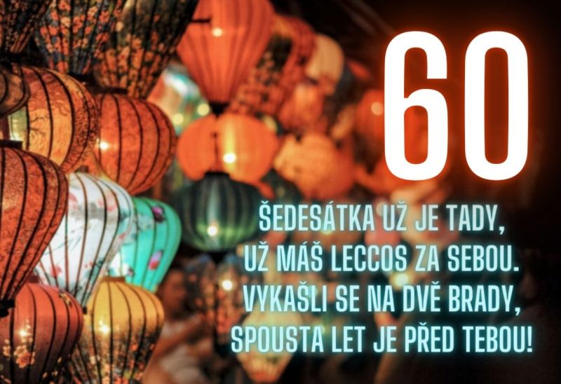 Kartička k narozeninám 60