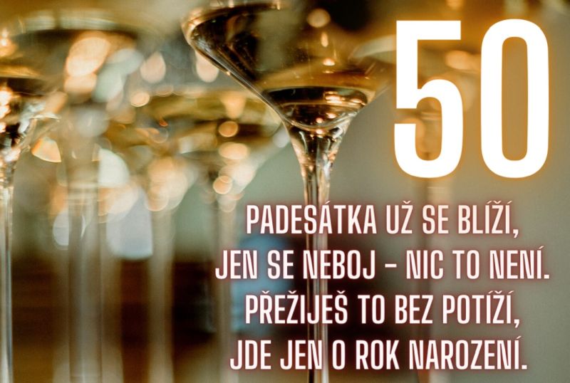 Vtipné přání k narozeninám - 50 let