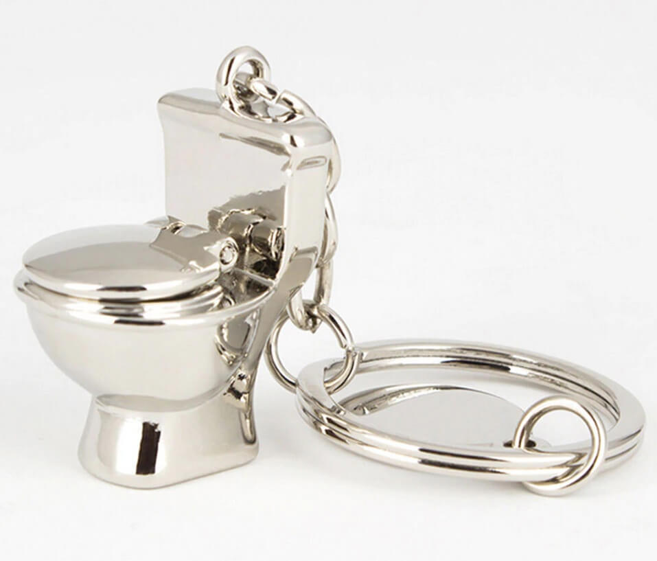 Přívěšek na klíče záchod