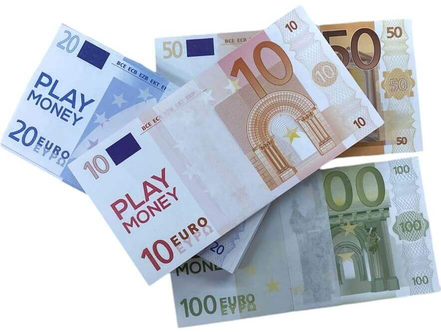 Herní peníze- bankovky eura