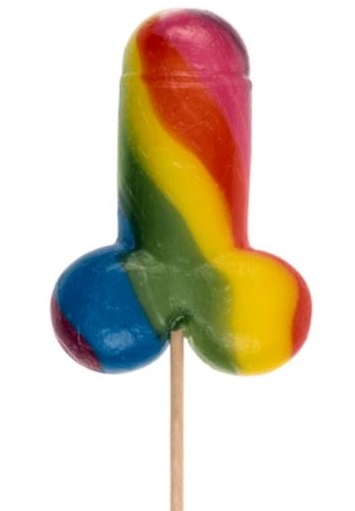 Lízátko duhový penis