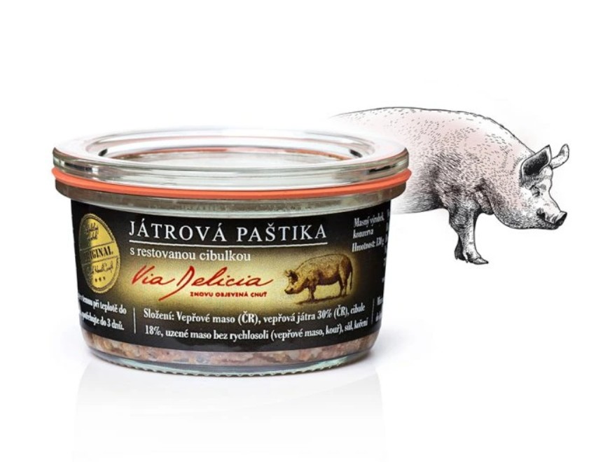 Játrová paštika s restovanou cibulkou