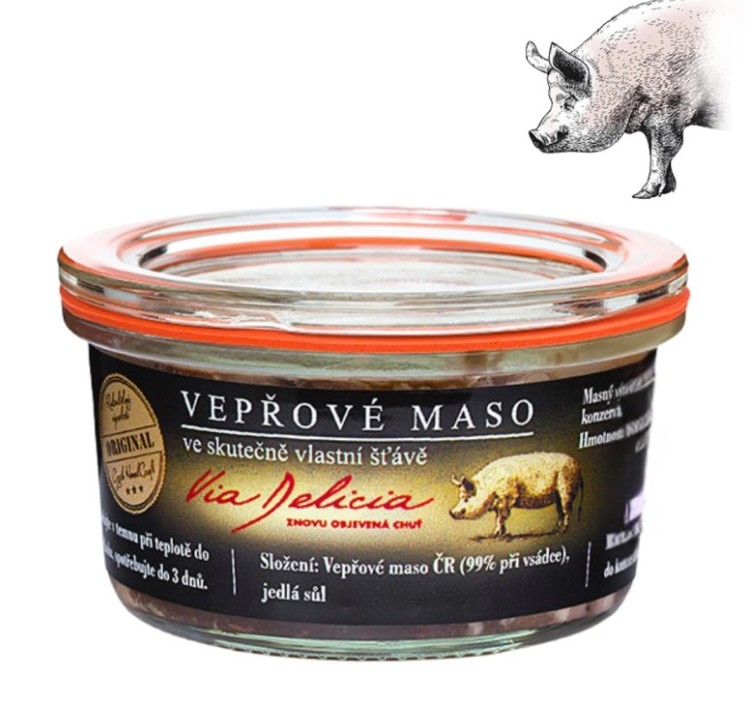 Vepřové maso ve skutečně vlastní šťávě