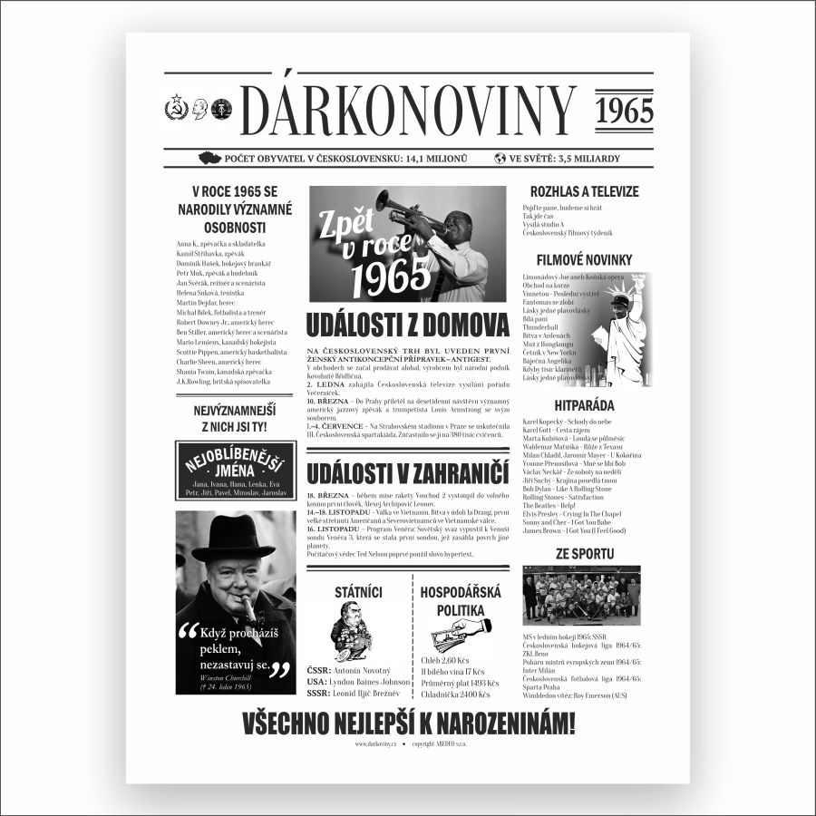 Dárkonoviny z roku 1965