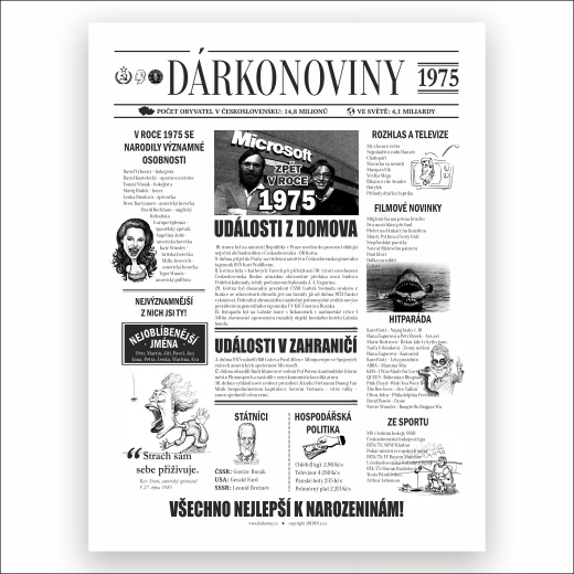 Dárkonoviny z roku 1975