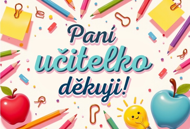 Průkazka Paní učitelko děkuji!