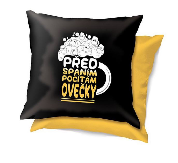 Polštář Před spaním počítám ovečky