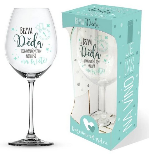 Sklenice na víno Bezva děda