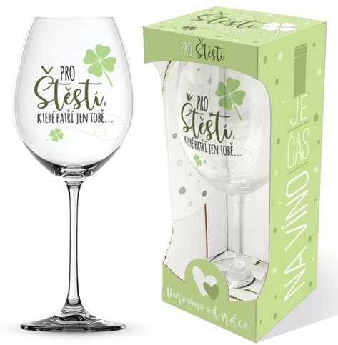 Sklenice na víno Pro štěstí