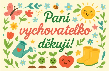 Průkaz Paní vychovatelko děkuji!