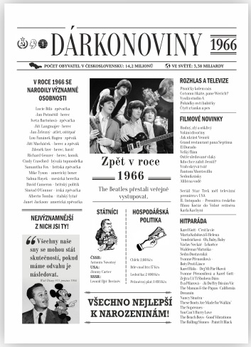Dárkonoviny z roku 1966 originální retro přání