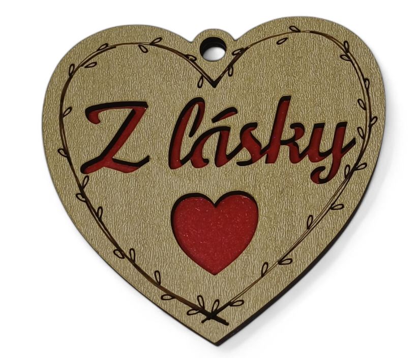 Dřevěné srdíčko Z lásky