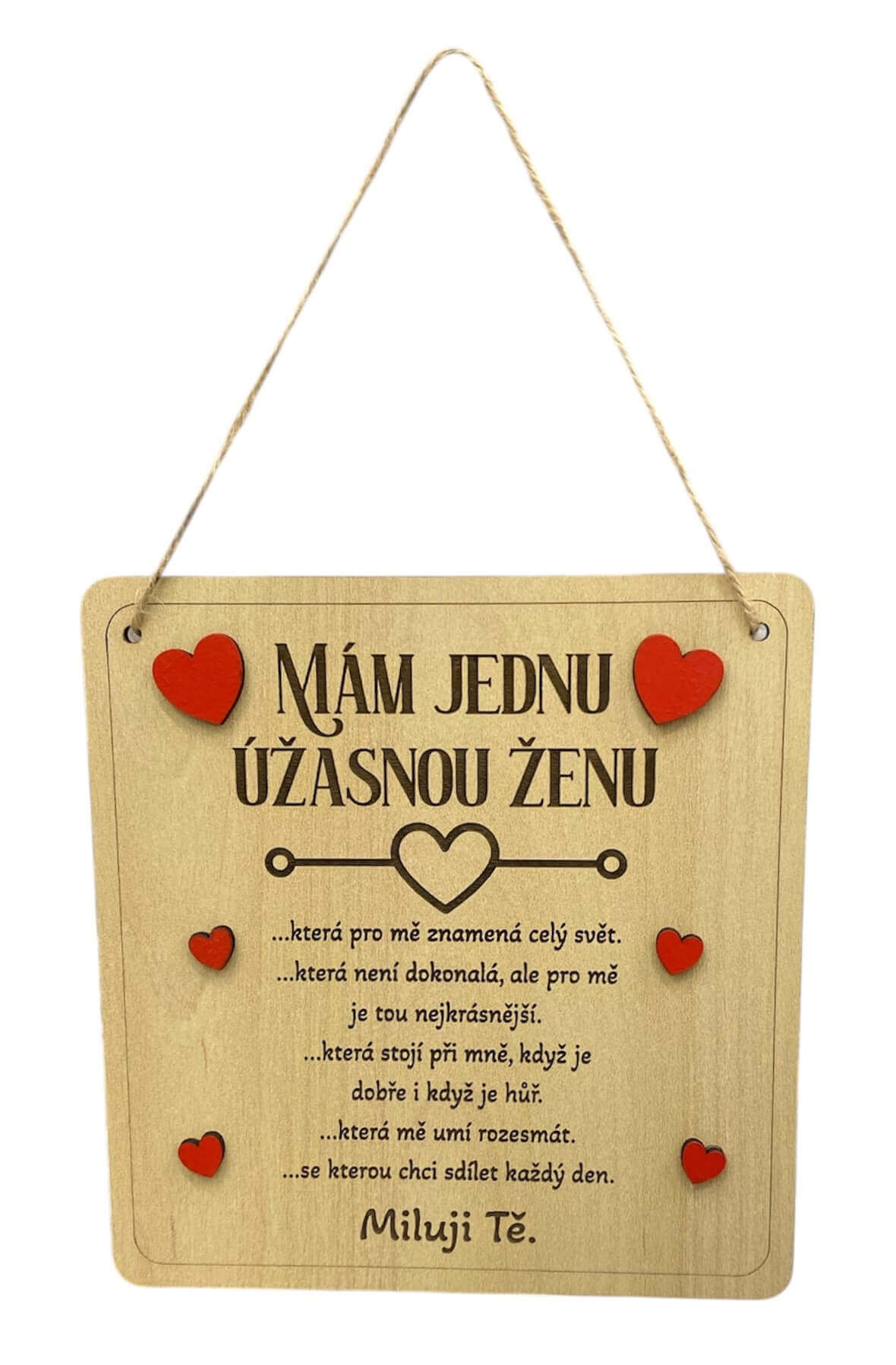 Úžasná žena- dřevěná cedulka