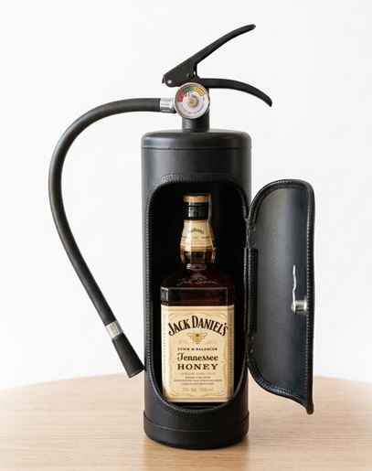 Minibar v hasicím přístroji- Jack Daniel's Honey