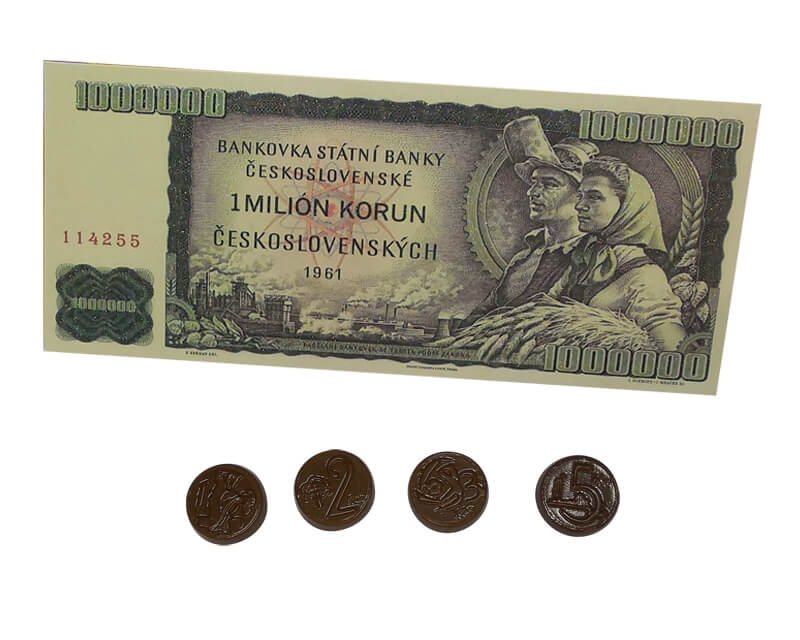 Čokoládová retro bankovka