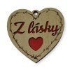 Dřevěné srdíčko Z lásky