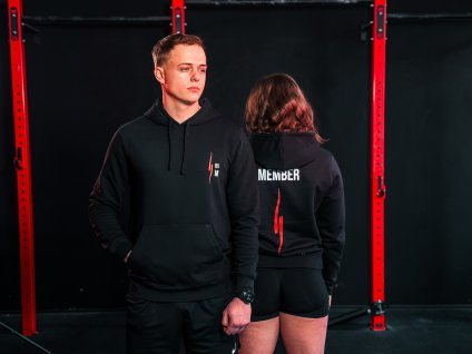 Unisex mikina s kapucí - černá