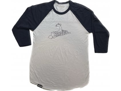 Triko Darkslide.cz x Javor Handplant Raglan Navy/White