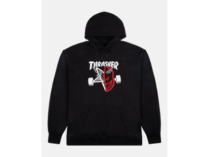 Mikina Thrasher x Spitfire Thrash & Burn Hoodie Black