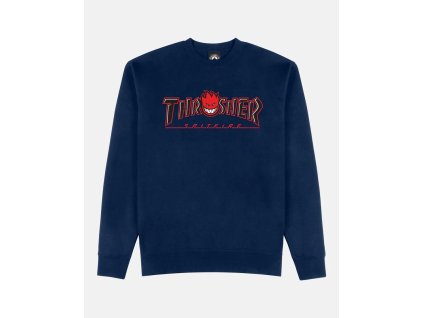 Mikina Thrasher x Spitfire Big Head Outline Crewneck Navy