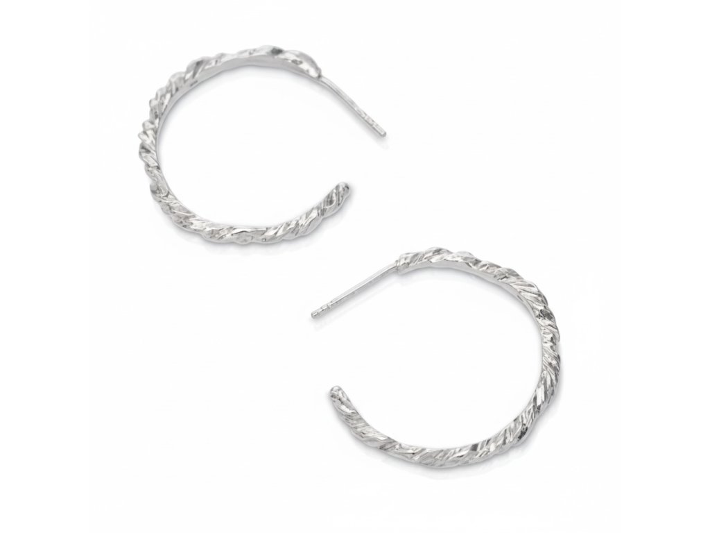 La Dominique - náušnice Gi earrings rounds –  velké silver