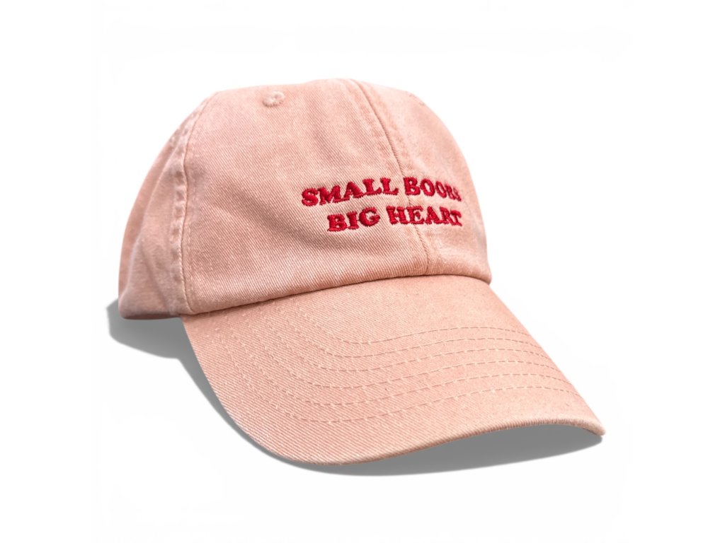 DARK CAP - kšiltovka SMALL BOOBS BIG HEART / BROSKVOVÁ