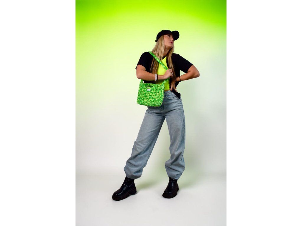 BŽENDY COLLECTIVE - háčkovaná kabelka - Lorelai / ZELENÁ