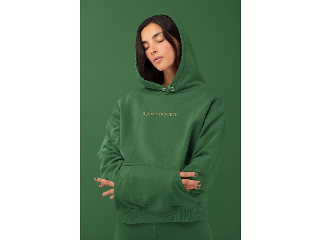6802 4 mockup of a woman comfortably wearing a hoodie 32790