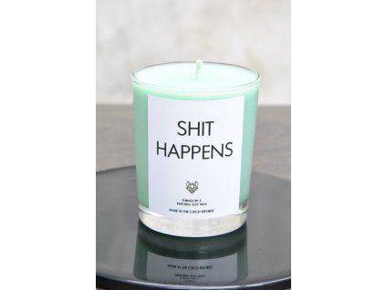 Things by E. - IRONIC CANDLES - sojová svíčka - SHIT HAPPEN