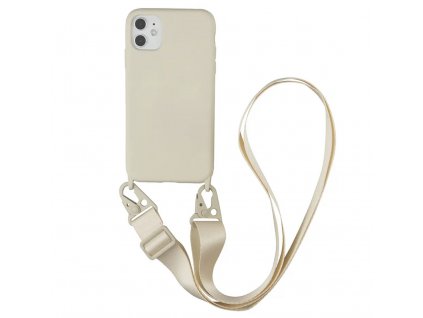 IPHONE Crossbody kryt / závěs na telefon s popruhem - barva slonová kost