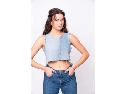 crop top blue